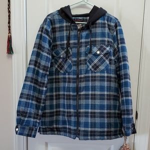 Mens XL flannel full zip hoodie.